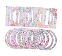 SHINEOFI 2 Set Carta Materiale Tascabile Diario Carta del Libro di Scarto Doppio Telaio Journaling Carta per Album Strutturata e Tessuto a Rete Scrapbooking Nastro Adesivo Adesivi Cornici