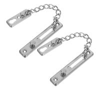 SHINEOFI 2 Set Catena di Sicurezza in Acciaio Inossidabile Argento Installazione Facile e Alta Resistenza per Porta Blindata Casa e Hotel Protezione Affidabile