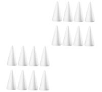 SHINEOFI 2 Set Cono di Schiuma Ghirlanda Cono Dell'albero di Schiuma Pallina di Natale Pre Macchina per Lo Zucchero Filato Schiuma Artigianale Caramella Coni Magri Filtri Bianca 8 Pezzi * 2