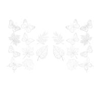 SHINEOFI 2 Set di Modelli di Cianotipo Kit di Jacquard con Citrato di Ammonio Ferrico Materiale Anticollisione Adesivi con Specchio Tamponi Cartone Materiale per Pittura Tradizionale
