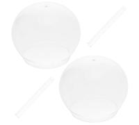 SHINEOFI 2 set di wind chime glass cover replacement in vetro, giapponese, cupola da 3,15" con fori, per fai da da interno