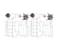 SHINEOFI 2 Set Ganci in Metallo per Pegboard con Piedini Protettivi Ganci Resistenti per Mensole e Organizzazione Casa e Negozi Compatibili con Pareti e Bacheche per Utensili Accessori e