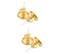 SHINEOFI 2 Set Mini Portacandele Bastoni Portacandele Per Casa Delle Bambole Miniature Adornare Giocattoli Candelabro in Miniatura Piccole Case in Miniatura Lega 2 Pezzi*2