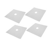 SHINEOFI 2 Set Passo Di Protezione All'olio Guardia Coperture Per Bruciatori A Gas Copertina Allineare Coperchio Del Bruciatore Della Stufa A Gas Utensili Da Cucina Argento 4 Pezzi*2