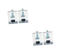 SHINEOFI 2 Set Tappetino Antiscivolo Piede Piedini Regolabili Per Mobili Livellamento Regolabile Livellatori Livellatore Per Gambe Di Mobili Staffa D'angolo Argento 2 Pezzi*2