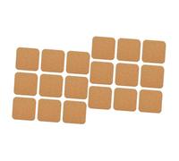 SHINEOFI 2 Set Tappetino Quadrato Bevande Sughero Sottobicchiere Piazze Sottobicchieri Quadrati Tappetini Coaster Di Sughero Piazza Tazza Coppa Di Sughero Di Legno Giallo 12 Pezzi*2