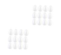 SHINEOFI 2 Set Uova di Pasqua Decorazioni Pasquali Uova di Simulazione di Pasqua Compilabile Easter Egg Cestino Fai da Te Spuma Uova Dipingere Le Uova Polistirolo Bianca 12 Pezzi*2