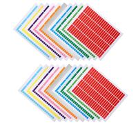 SHINEOFI 20 Fogli Etichette Adesive Rettangolari Codice Colore, Impermeabili e Stampabili A4 46x11mm, Etichette per Indirizzi, Codifica File e Organizzazione Ufficio e Scuola
