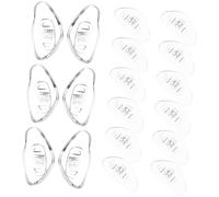 SHINEOFI 20 paia Naselli Morbidi in Silicone Trasparente Antiscivolo per Supporto Nasale Sostitutivo per Montature Riduce Pressione e Disagio Adatti da Sole