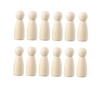 SHINEOFI 20 Pezzi Bamboline Legno Piccole da Dipingere Corpi Legno Non Verniciati da Decorare Giocattoli Pupazzi Fai da Te