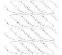 SHINEOFI 20 Pezzi Catena Sospesa per Cartelli in Lega, 28cm, Argento, Supporto Leggero per Poster e Ornamenti Decorativi, per Fiere e Centri Commerciali
