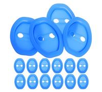 SHINEOFI 20 Pezzi Copertura Protettiva Accessorio per Serrature Veicoli Installazione Autoadesiva in Gomma Blu Ammortizzatore Antiurto per Serratura Porta Auto