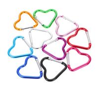 SHINEOFI 20 Pezzi Moschettone a Cuore Gancio Decorativo, Mini in Lega di | Portachiavi e Borse, Accessorio Leggero per Uso Quotidiano e Outdoor, Adatto a Zaini e Chiavi
