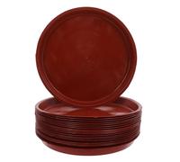 SHINEOFI 20 Pezzi Sottovaso per Vasi di Piante in Plastica Rosso Diametro 200 MM Vassoio per Piccoli Vasi da Giardino e Balcone Protezione Superfici e Mantenimento umidità per Piante