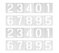 SHINEOFI 20 Pezzi Stencil Numerici Riutilizzabili in Pet Chiari Bordi Precisi per Progetti di Arte e Decorazione di Targhe Civiche e Indirizzi