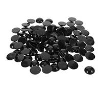 SHINEOFI 200 Pezzi Occhi per Flatback Semi-Rotondi Neri in Plastica Resistente per Amigurumi Animali Peluche e Progetti DIY Cucito e Creazione Pupazzi