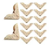 SHINEOFI 200 Pezzi Retro Libro Angolare Proteggi Cornice Decorativa in Metallo per Angoli Decorativi di Album Fotografico Scrapbook Cartella Quaderno Dorata
