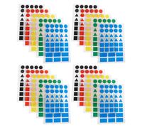 SHINEOFI 2160 Pezzi Adesivi Etichette Multi Forma in Carta, per Ufficio | Colori Codificati per Esempi e Archivi, Scrittura Chiara Penne a Sfera e Marker, Rimovibili