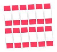 SHINEOFI 24 Bandierine di Segnalazione in PVC 14X10 CM con Picchetti in Acciaio Inox 304 da 38 CM per Rilievi Topografici Confini Animali e Paesaggistica Alta Visibilità Uso