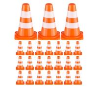 SHINEOFI 24 Mini Coni Stradali, 0,9 Pollici, Mini Coni Stradali, Segnali Stradali in Miniatura, Giocattoli per L'allenamento Sportivo, Piccoli Segnali Stradali, Modelli di Scena per La