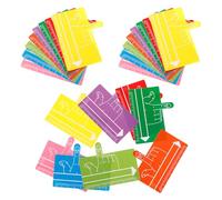 SHINEOFI 24 Pezzi Strisce di Lettura Guidata, Controllo Scrittura, Abs | Aule e Biblioteche, Design Giocoso e Facile da Pulire, Aiuta la Fluidità nella Lettura