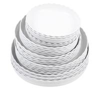 SHINEOFI 25 Pezzi Sottovaso per Vaso Piante in Plastica Bianco | Trattiene Acqua e Terra, Non Si Deforma Facilmente, per Balcone e Giardino, Adatto a Diversi Vasi