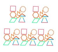 SHINEOFI 250pezzi Blocchi Poligonali Per Insegnamento Della Matematica Gioco Didattico Per Comprendere Angoli e Forme Geometriche Materiale Sicuro e Maneggevole Per Attività Educative e