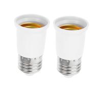 SHINEOFI 2pezzi Adattatore Portalampada Prolunga Supporto Lampadina Led Estensione Socket Vite Per Lampade Sospensione Scrivania e Applique Installazione Rapida e Design Moderno