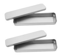 SHINEOFI 2pezzi Astuccio Per Matite in Latta Elegante Organizer Per Cancelleria Per Studenti Contenitori Per Penne in Vuoto Astuccio in Latta Scatola Porta Pastelli Multifunzionale
