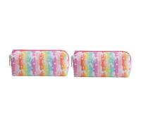 SHINEOFI 2pezzi Borsa Per Matite Cartoon Unicorno Astuccio Capacità Per Bambine Organizer Portatile Per Cancelleria e Trucco Design e Lavabile