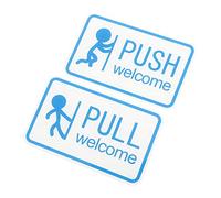 SHINEOFI 2pezzi Cartello Indicativo Push Pull Per Porte Segnaletica Chiara Per Hotel e Uffici Facile Installazione e Alta Visibilità
