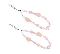 SHINEOFI 2pezzi Cordini Cellulare Con Perline Decorativi Braccialetti Anti-smarrimento Leggeri e Resistenti Per Custodia Accessorio Polso Elegante Per Ufficio Scuola e Viaggi