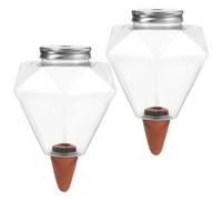 SHINEOFI 2pezzi Dispositivo Automatico per Annaffiatura Piante in Plastica Riutilizzabile Irrigazione Pratica e Resistente per Interno ed Esterno Sistema Auto Irrigazione Efficiente