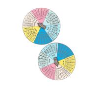 SHINEOFI 2pezzi Distintivi Della Ruota Delle Decorazione Creativa Per Benessere Psicologico e Badge Per Accessori Di Moda Leggeri e Facili Da Trasportare