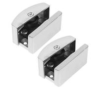 SHINEOFI 2pezzi Guida Per Porta Doccia in Lega Di Alluminio e Gomma Funzione Anti-oscillazione Per Porte Scorrevoli in Vetro Camera Da Letto e Bagno