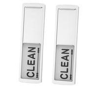 SHINEOFI 2pezzi Magnete Pervastoviglie Cartello e Sporco Magnete Bifacciale Pervastoviglie Facile Da Leggere Scorrere Cartello e Sporco Per