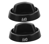 SHINEOFI 2pezzi Regolatori Per Fornelli Gas Impugnature Di Controllo in Plastica Nera Per Piani Cottura Manopole Di Ricambio Per Fornelli Controlli Manuale Per Bruciatori Sostituzione Sempl