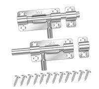 SHINEOFI 2pezzi Serratura Per Porta Scorrevole Chiavistello Scorrevole in Acciaio Inossidabile Per Porte Interne Ed Esterne Design Catenaccio Per Sicurezza Migliorata Facile Installazione e