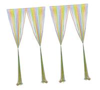 SHINEOFI 2pezzi Tende Frange Colorate Sfondo Frange e Striscioni Decorazioni Per Feste Compleanno e Matrimoni Facile Appendere in Ogni Luogo Desiderato