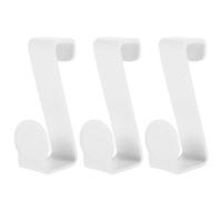 SHINEOFI 3 Pezzi Gancio a Z Multifunzione in Plastica Bianca per Bagno | Montaggio senza Fori, Design Semplice e Ordinato, per Cappelli e Accappatoi in Dormitorio o Cucina Stile Casuale