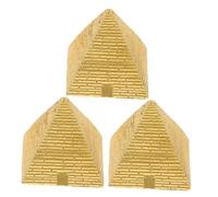 SHINEOFI 3 Pezzi Mini Piramidi Egiziane in Resina Modelli Miniature Decorative per Collezionisti e Appassionati di Cultura Antica Ornamenti Versatili per Casa Ufficio e in