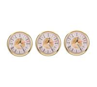 SHINEOFI 3 Pezzi Orologio in Quarzo Silenzioso Scrivania Inserto Orologio Numeri Romani retrò Orologio Romano Inserto per la Testa dell'orologio Rotondo Testa di Orologio d'Epoca plastica