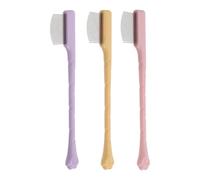 SHINEOFI 3 Pezzi Pettine per Pulizia Occhi Cane e Gatto Setole in Acciaio Inox e Abs, Rimuove Macchie Lacrimali, Strumento Delicato per Toelettatura Viso Cuccioli e Gattini a Casa