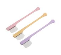 SHINEOFI 3 Pezzi Pettine Rimuove Efficacemente le Macchie per Cani e Gatti la Pulizia delle Lacrime Spazzola in ABS e Acciaio Inox per Cuccioli Bagno a Casa