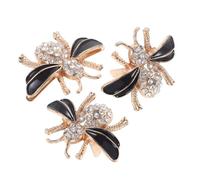 SHINEOFI 3 Pezzi presidores para ropa de mujer decorazioni per scarpe fibbie per scarpe Fermagli scarpe abbellimenti Accessori per borse perno d'ape spille rosse per le donne Lega di zinco