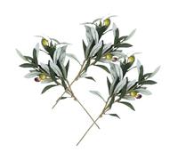 SHINEOFI 3 pezzi Rami Ulivo Artificiali in Leggeri e Resistenti Rami Decorativi Verdi per Vasi Centrotavola e Addobbi Festa Interni Piante Finte Facili da Curare senza Irrigazione