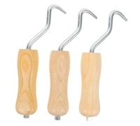 SHINEOFI 3 Pezzi Rebar Tie Tool With Wooden Handle Manual Wire Twisting Bar For Concrete And Metal Binding Lightweight And Ergonomic For Construction
