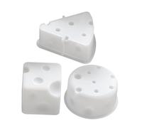 SHINEOFI 3 Pezzi Silicone Cheese Shaped Wax Candle Molds Durable High Temperature Resistant Diy Soap Mold For Aromatherapy Home Decor