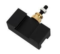 SHINEOFI 3 Pezzi Stand per cambio di strumento rapido postazione degli attrezzi attrezzo utensileria del tornio portatile taglierina portautensili Lega di alluminio Nero