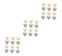 SHINEOFI 3 set Accessori Per Fissaggio Love Decorazioni Te Fibbie Decorative Fibbie Per Custodie Per Cellulari Autoadesive Cinghie 12 pezzi * 3